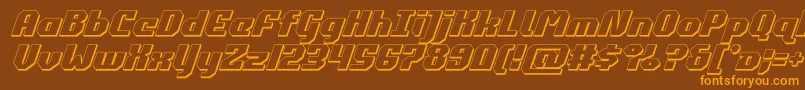 commonwealth3dital Font – Orange Fonts on Brown Background