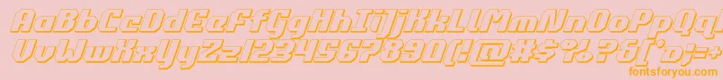 commonwealth3dital Font – Orange Fonts on Pink Background