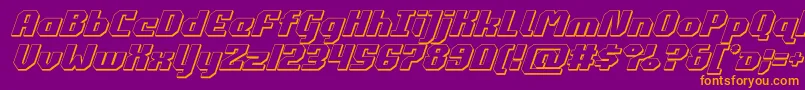 commonwealth3dital Font – Orange Fonts on Purple Background
