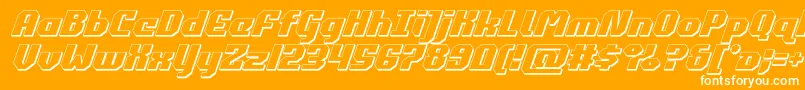 commonwealth3dital Font – White Fonts on Orange Background