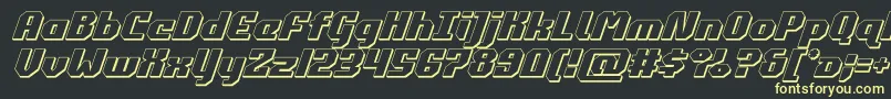 commonwealth3dital Font – Yellow Fonts on Black Background