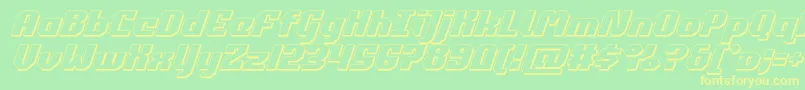 commonwealth3dital Font – Yellow Fonts on Green Background