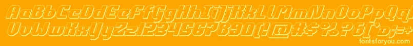 commonwealth3dital Font – Yellow Fonts on Orange Background