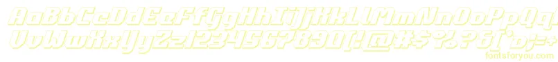 commonwealth3dital Font – Yellow Fonts on White Background