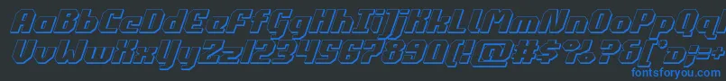 commonwealth3dital Font – Blue Fonts on Black Background