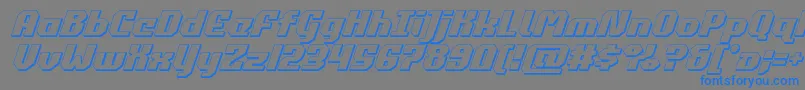 commonwealth3dital Font – Blue Fonts on Gray Background
