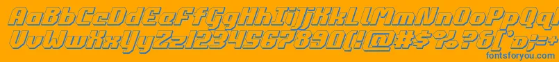 commonwealth3dital Font – Blue Fonts on Orange Background