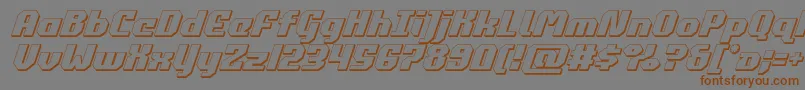 commonwealth3dital Font – Brown Fonts on Gray Background