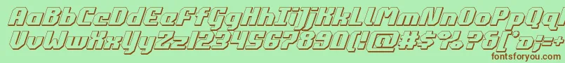 commonwealth3dital Font – Brown Fonts on Green Background