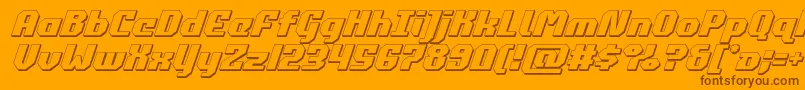commonwealth3dital Font – Brown Fonts on Orange Background