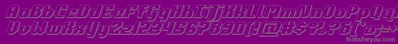 commonwealth3dital Font – Gray Fonts on Purple Background