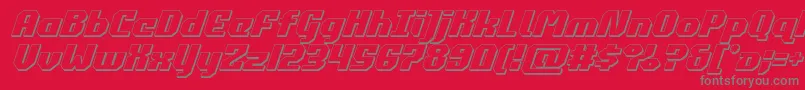 commonwealth3dital Font – Gray Fonts on Red Background