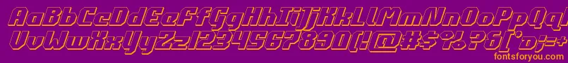 commonwealth3dital Font – Orange Fonts on Purple Background