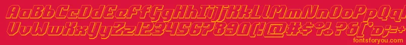 commonwealth3dital Font – Orange Fonts on Red Background