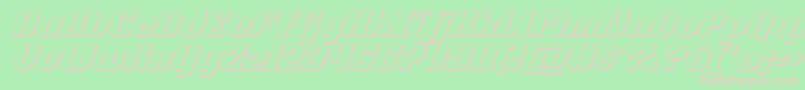 commonwealth3dital Font – Pink Fonts on Green Background