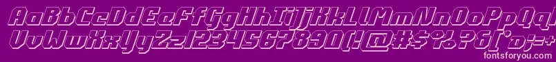 commonwealth3dital Font – Pink Fonts on Purple Background