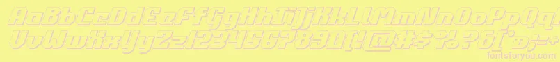 commonwealth3dital Font – Pink Fonts on Yellow Background