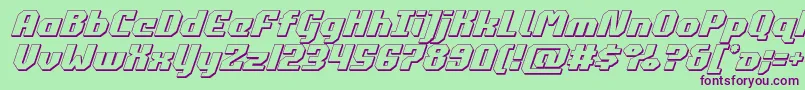 commonwealth3dital-Schriftart – Violette Schriften auf grünem Hintergrund