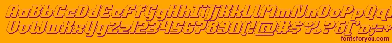 commonwealth3dital Font – Purple Fonts on Orange Background