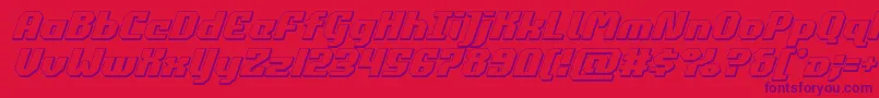 commonwealth3dital Font – Purple Fonts on Red Background