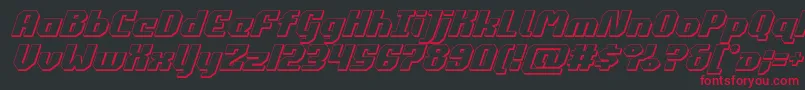 commonwealth3dital Font – Red Fonts on Black Background