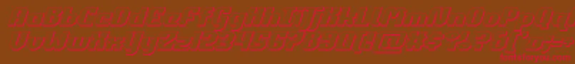 commonwealth3dital Font – Red Fonts on Brown Background