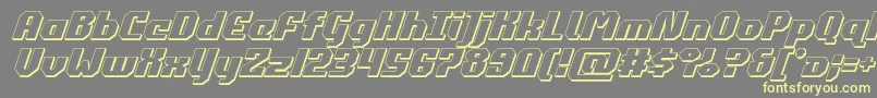 commonwealth3dital Font – Yellow Fonts on Gray Background