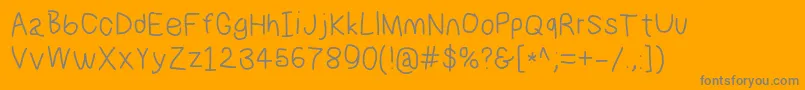 Numbbunny Font – Gray Fonts on Orange Background