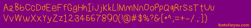 Numbbunny Font – Orange Fonts on Purple Background