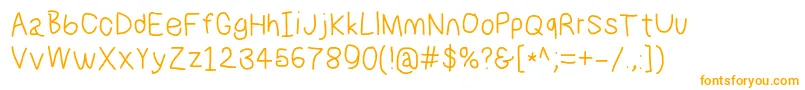 Numbbunny Font – Orange Fonts on White Background