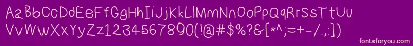 Numbbunny Font – Pink Fonts on Purple Background