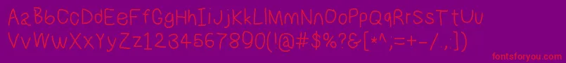 Numbbunny Font – Red Fonts on Purple Background