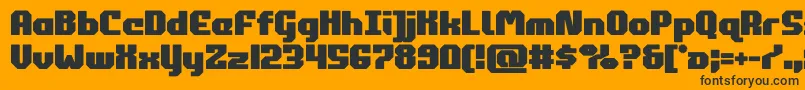 commonwealthbold Font – Black Fonts on Orange Background