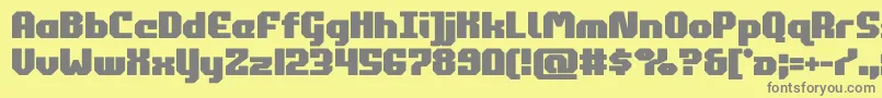 Czcionka commonwealthbold – szare czcionki na żółtym tle