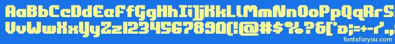 commonwealthbold Font – Yellow Fonts on Blue Background