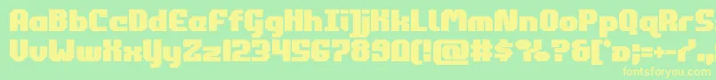 commonwealthbold Font – Yellow Fonts on Green Background