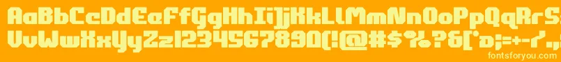 commonwealthbold Font – Yellow Fonts on Orange Background