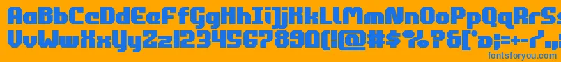 commonwealthbold Font – Blue Fonts on Orange Background