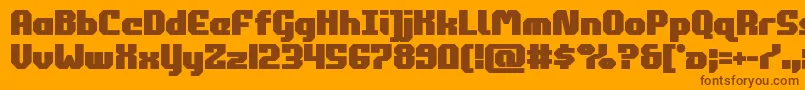 commonwealthbold Font – Brown Fonts on Orange Background