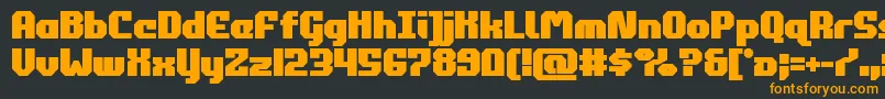 フォントcommonwealthbold – 黒い背景にオレンジの文字