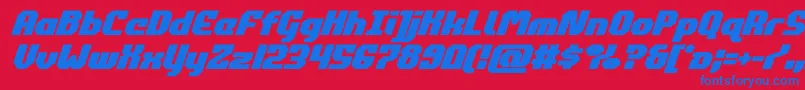 commonwealthboldital Font – Blue Fonts on Red Background