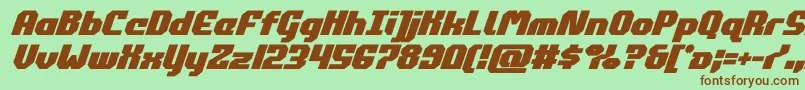 commonwealthboldital Font – Brown Fonts on Green Background