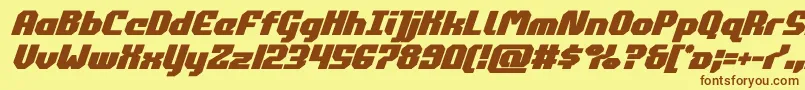 Шрифт commonwealthboldital – коричневые шрифты на жёлтом фоне