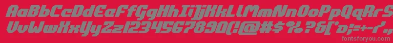 commonwealthboldital Font – Gray Fonts on Red Background