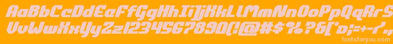 commonwealthboldital Font – Pink Fonts on Orange Background