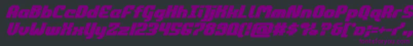 commonwealthboldital-Schriftart – Violette Schriften auf schwarzem Hintergrund