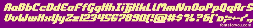 commonwealthboldital Font – Yellow Fonts on Purple Background