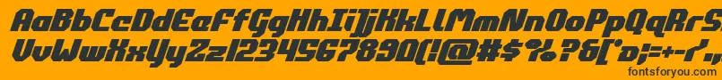 commonwealthboldital Font – Black Fonts on Orange Background