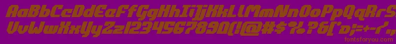 commonwealthboldital Font – Brown Fonts on Purple Background