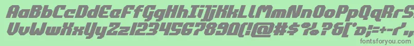 フォントcommonwealthboldital – 緑の背景に灰色の文字